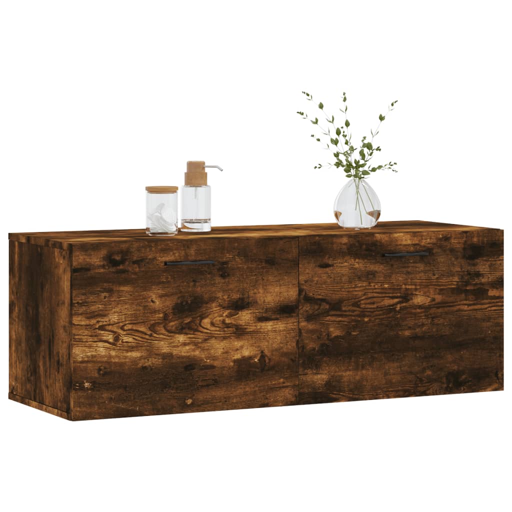 Dulap de perete, stejar fumuriu, 100x36,5x35 cm, lemn prelucrat GartenMobel Dekor