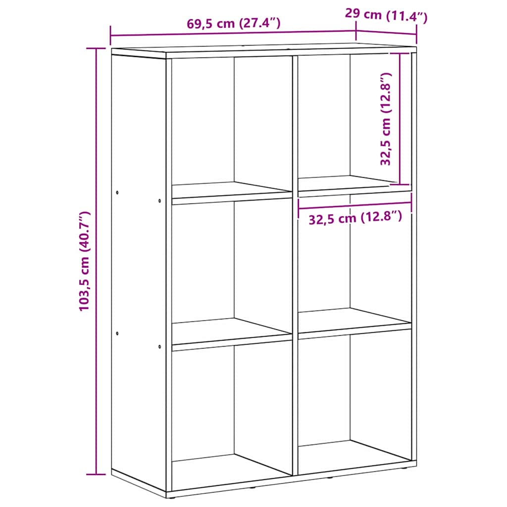 Dulap pentru cărți Stejar negru 69.5 x 29 x 103.5 cm GartenMobel Dekor