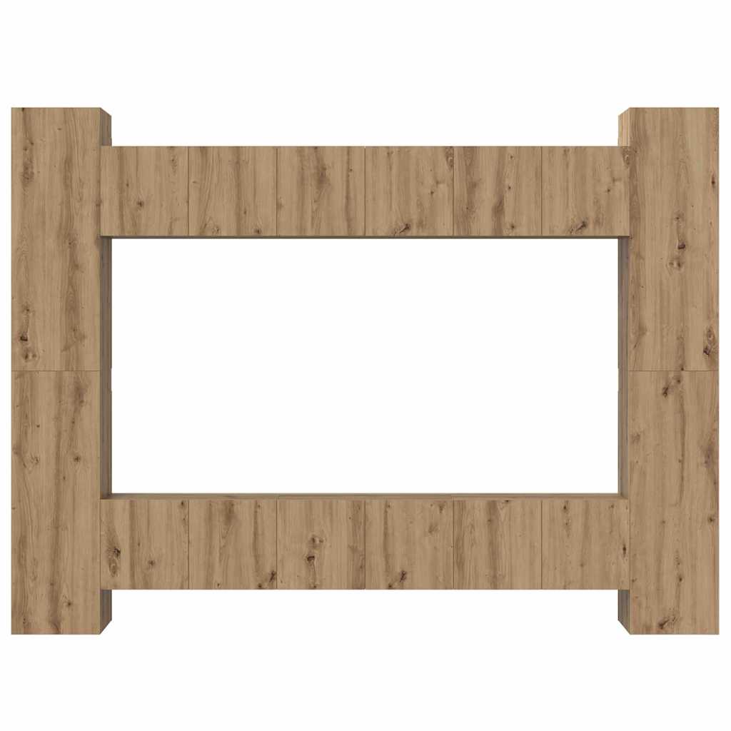Set comodă TV 10 pcs stejar artizanal 30.5 x 30 x 90 cm GartenMobel Dekor