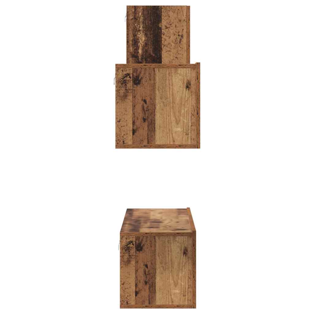 Set comodă TV 4 pcs Lemn vechi 30.5 x 30 x 60 cm Lemn compozit GartenMobel Dekor