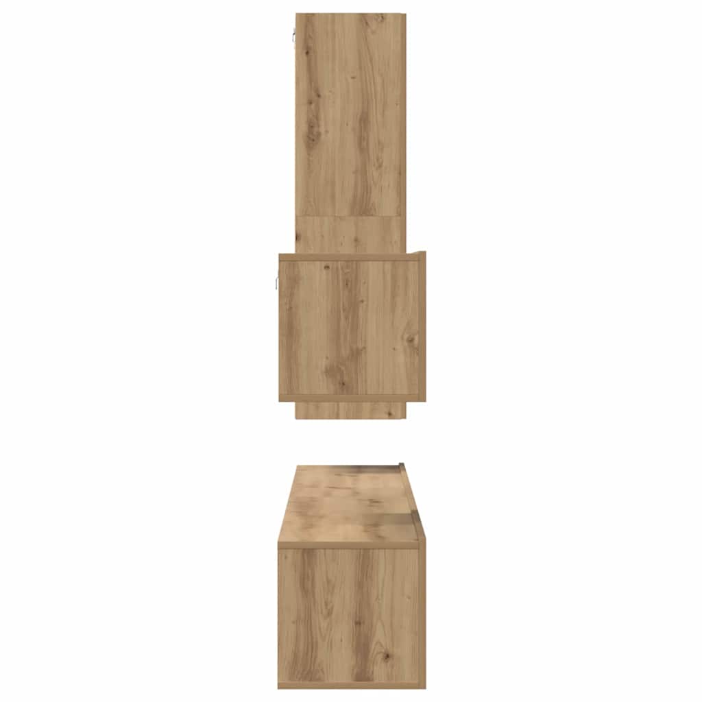 Set comodă TV 4 pcs stejar artizanal 30.5 x 30 x 110 cm GartenMobel Dekor