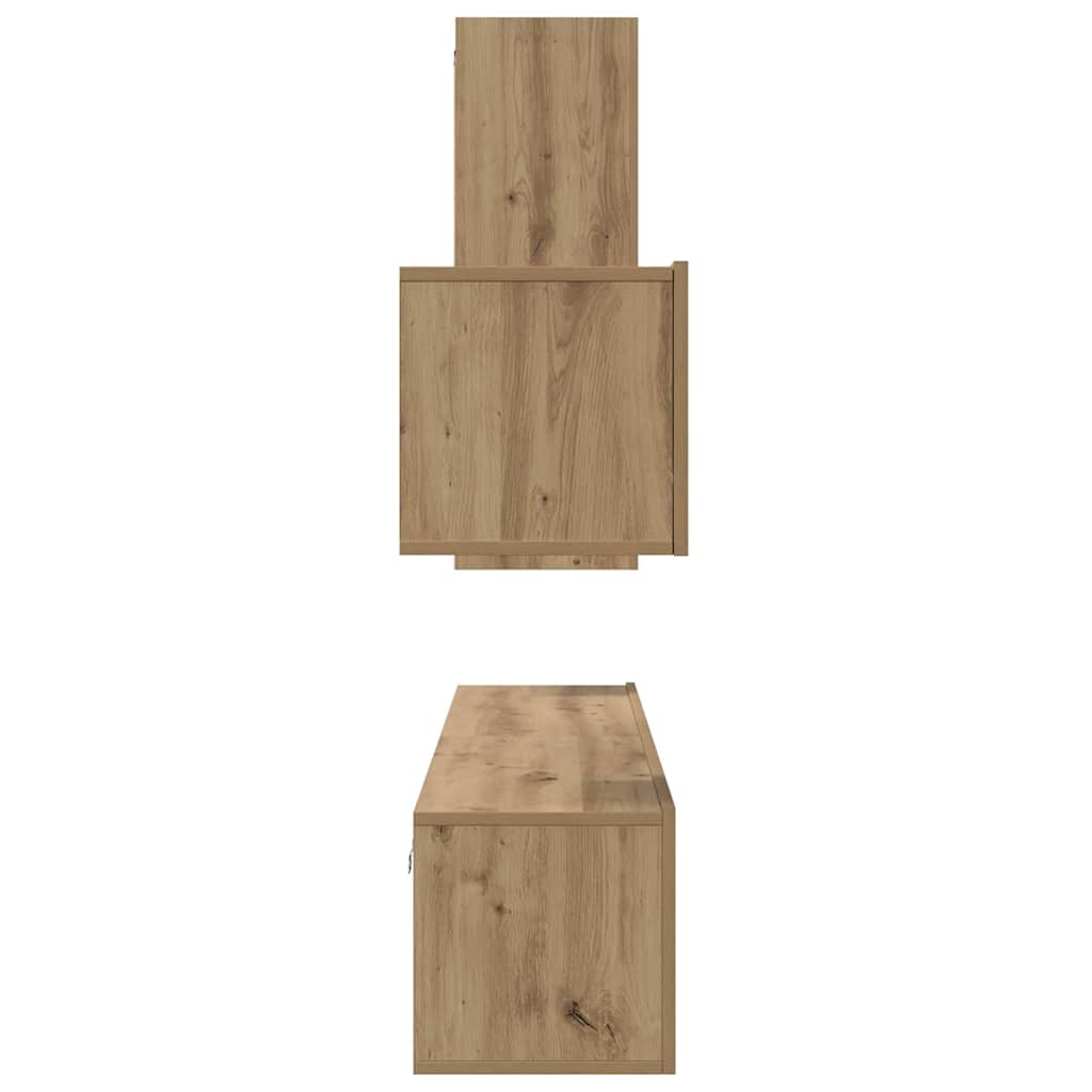 Set comodă TV 4 pcs stejar artizanal 30.5 x 30 x 90 cm GartenMobel Dekor