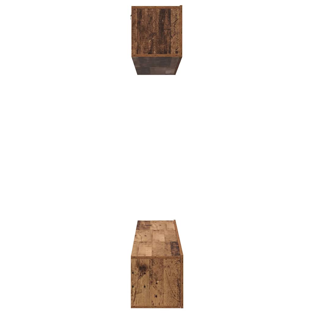 Set comodă TV 5 pcs Lemn vechi Standard Mediu Lemn compozit GartenMobel Dekor