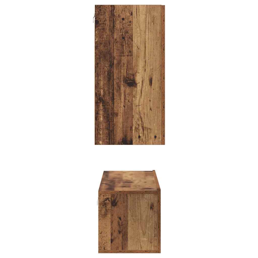 Set comodă TV 6 pcs Lemn vechi 60 x 30 x 30 cm Lemn compozit GartenMobel Dekor