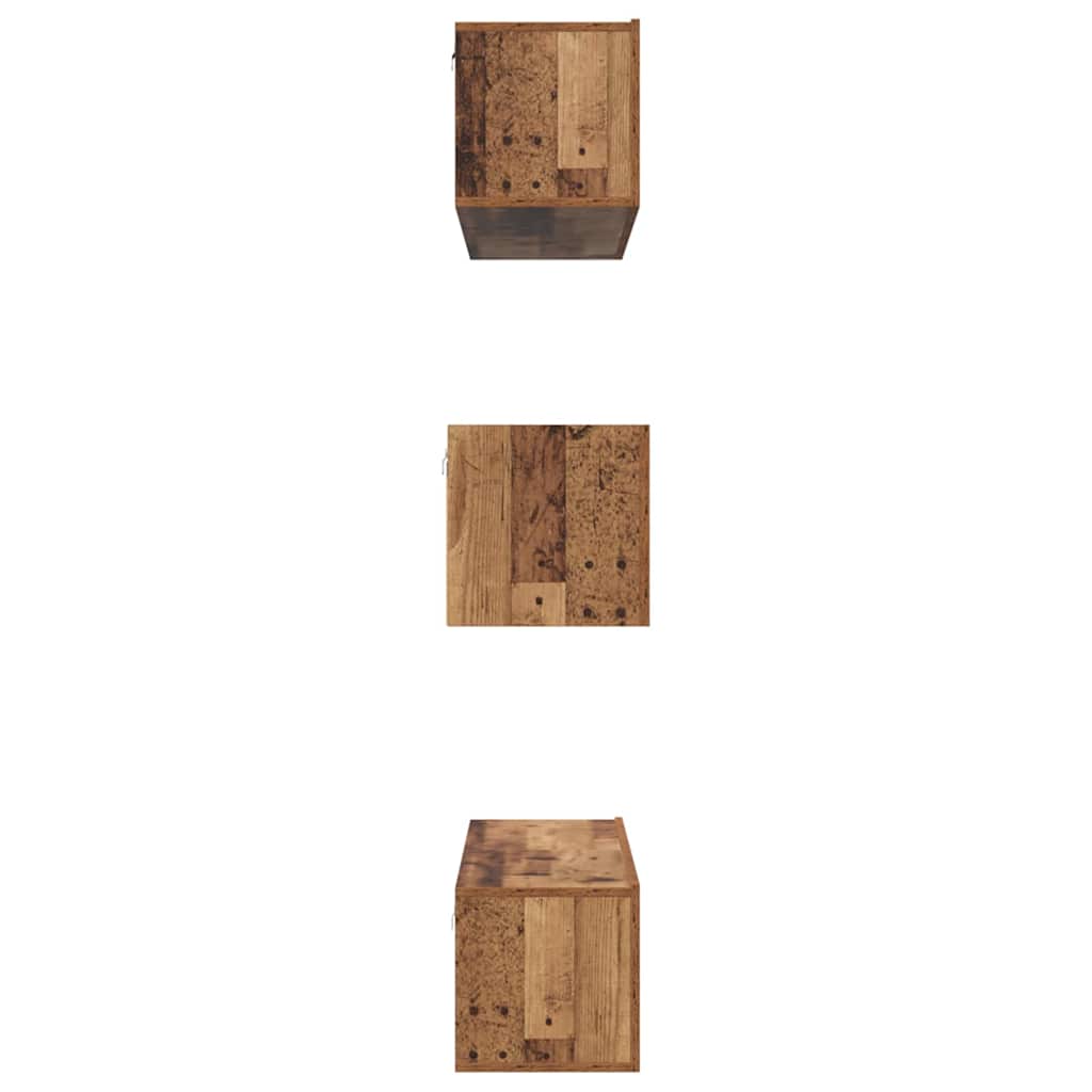 Set comodă TV 6 pcs Lemn vechi Mediu 30.5 x 30 x 30 cm GartenMobel Dekor