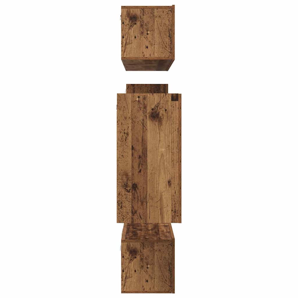 Set comodă TV 8 pcs Lemn vechi 30.5 x 30 x 60 cm Lemn compozit GartenMobel Dekor