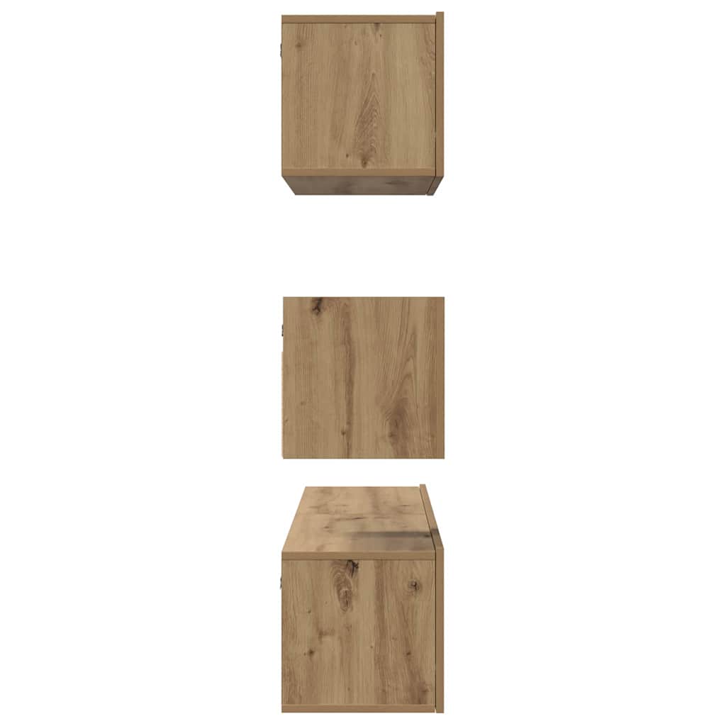 Set comodă TV Pe perete Altele 4 pcs stejar artizanal 60 x 30 x 30 cm GartenMobel Dekor