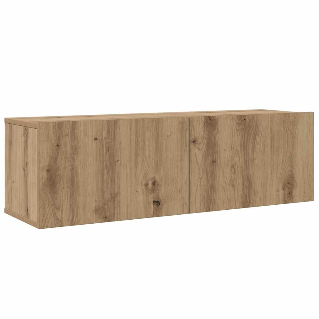 Set comodă TV cu raft Pe perete Altele 5 pcs stejar artizanal Mediu 100 cm GartenMobel Dekor