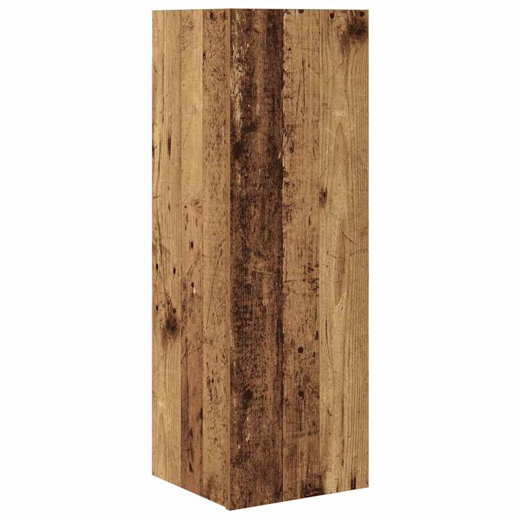 Set comodă TV cu raft Pe perete cu depozitare cu ușă 3 pcs Lemn vechi 150.5 x 30 x 90 cm GartenMobel Dekor
