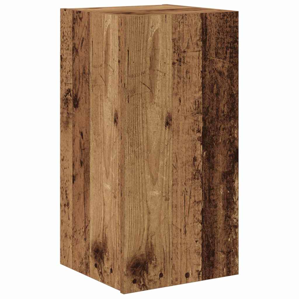 Set comodă TV cu raft Pe perete cu depozitare cu ușă 3 pcs Lemn vechi 60 x 30 x 30 cm GartenMobel Dekor