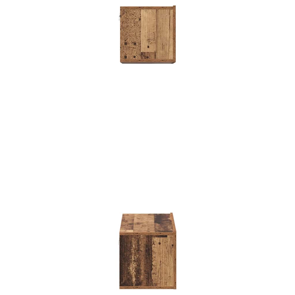 Set dulap TV 2 pcs Lemn vechi 80 x 30 x 30 cm Lemn compozit GartenMobel Dekor