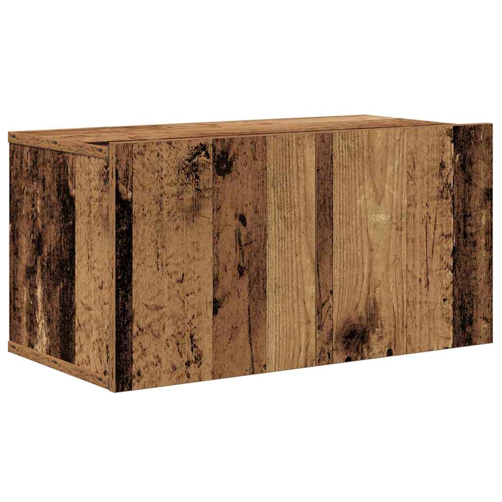 Set dulap TV cu raft Pe perete Altele cu depozitare cu ușă 6 pcs Lemn vechi Mediu Lemn compozit GartenMobel Dekor