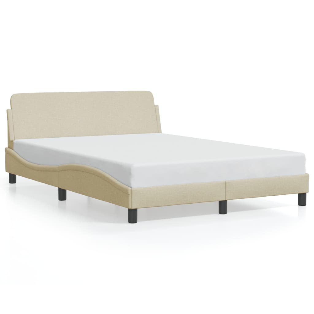 Cadru de pat fără saltea, crem, 140x190 cm, textil GartenMobel Dekor