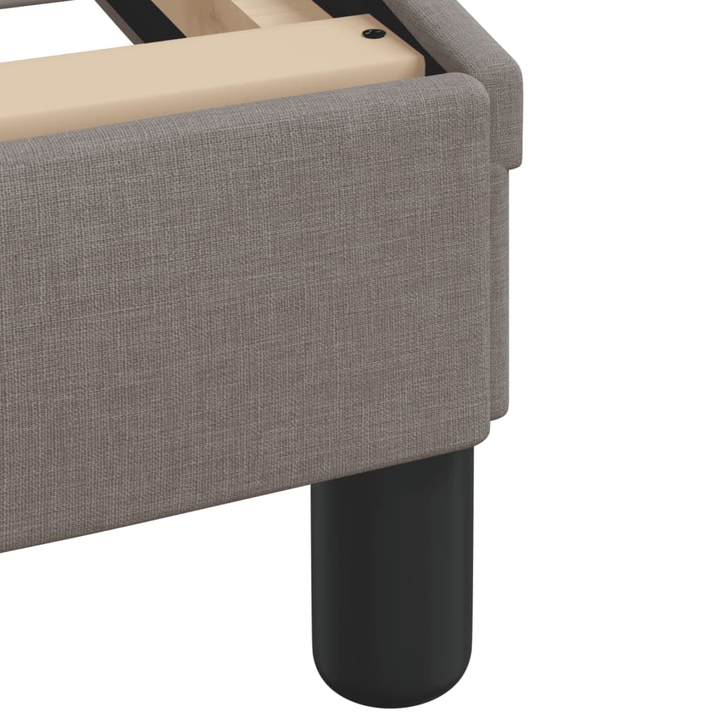 Cadru de pat fără saltea, gri taupe, 140x190 cm, textil GartenMobel Dekor