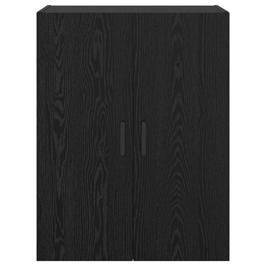 Mobilier cu Montaj pe Perete cu raft cu depozitare cu ușă 2 pcs Stejar negru GartenMobel Dekor