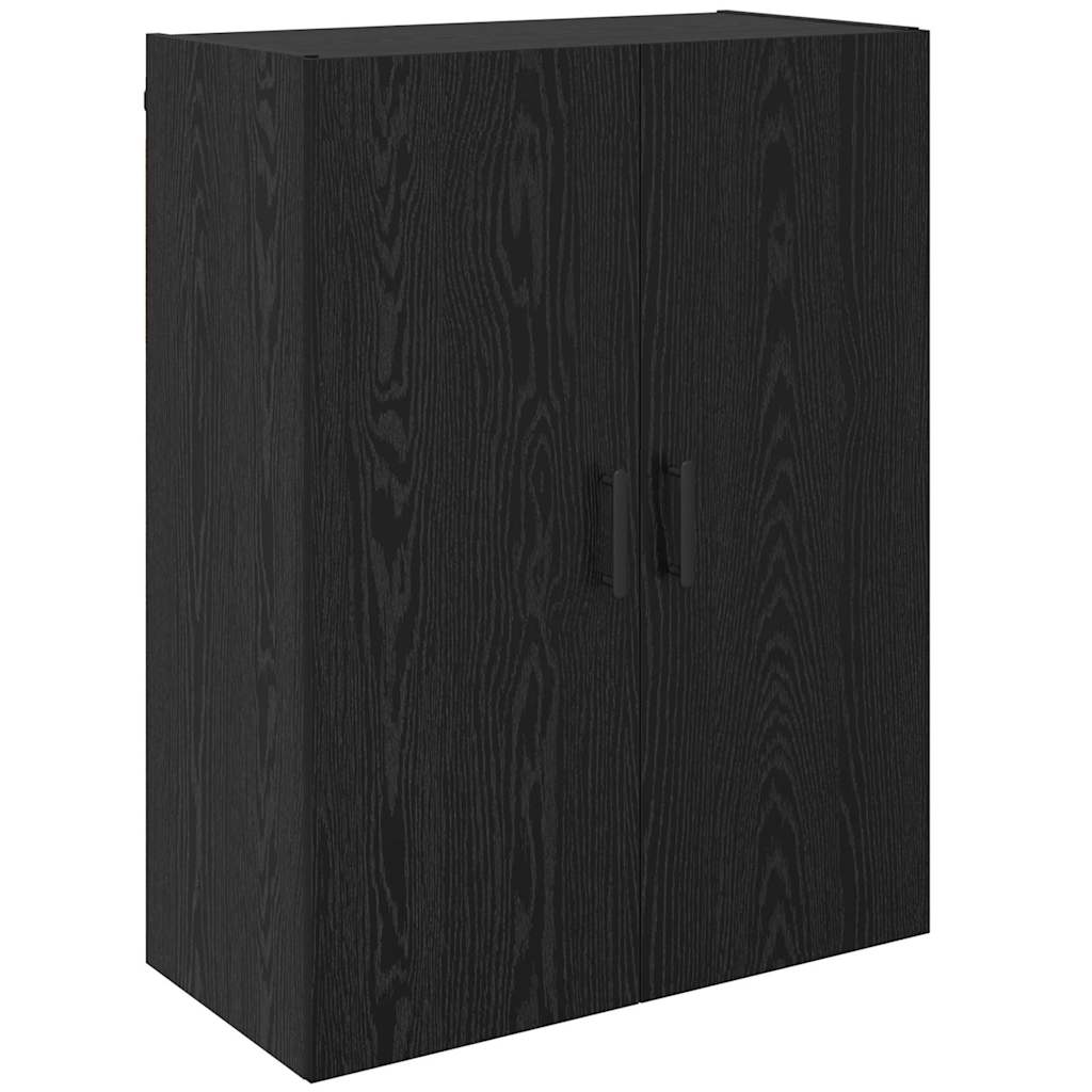 Mobilier cu Montaj pe Perete cu raft cu depozitare cu ușă 2 pcs Stejar negru GartenMobel Dekor