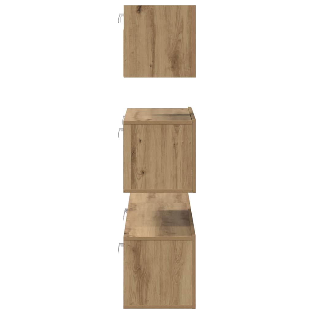 Set comodă TV Pe perete Altele 4 pcs stejar artizanal 80 x 30 x 30 cm GartenMobel Dekor