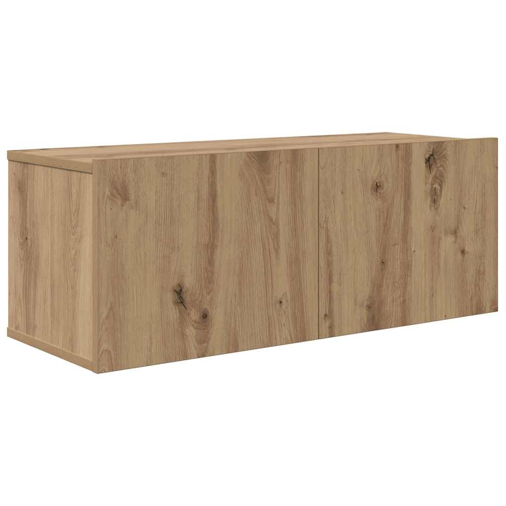 Set comodă TV Pe perete Altele 4 pcs stejar artizanal 80 x 30 x 30 cm GartenMobel Dekor