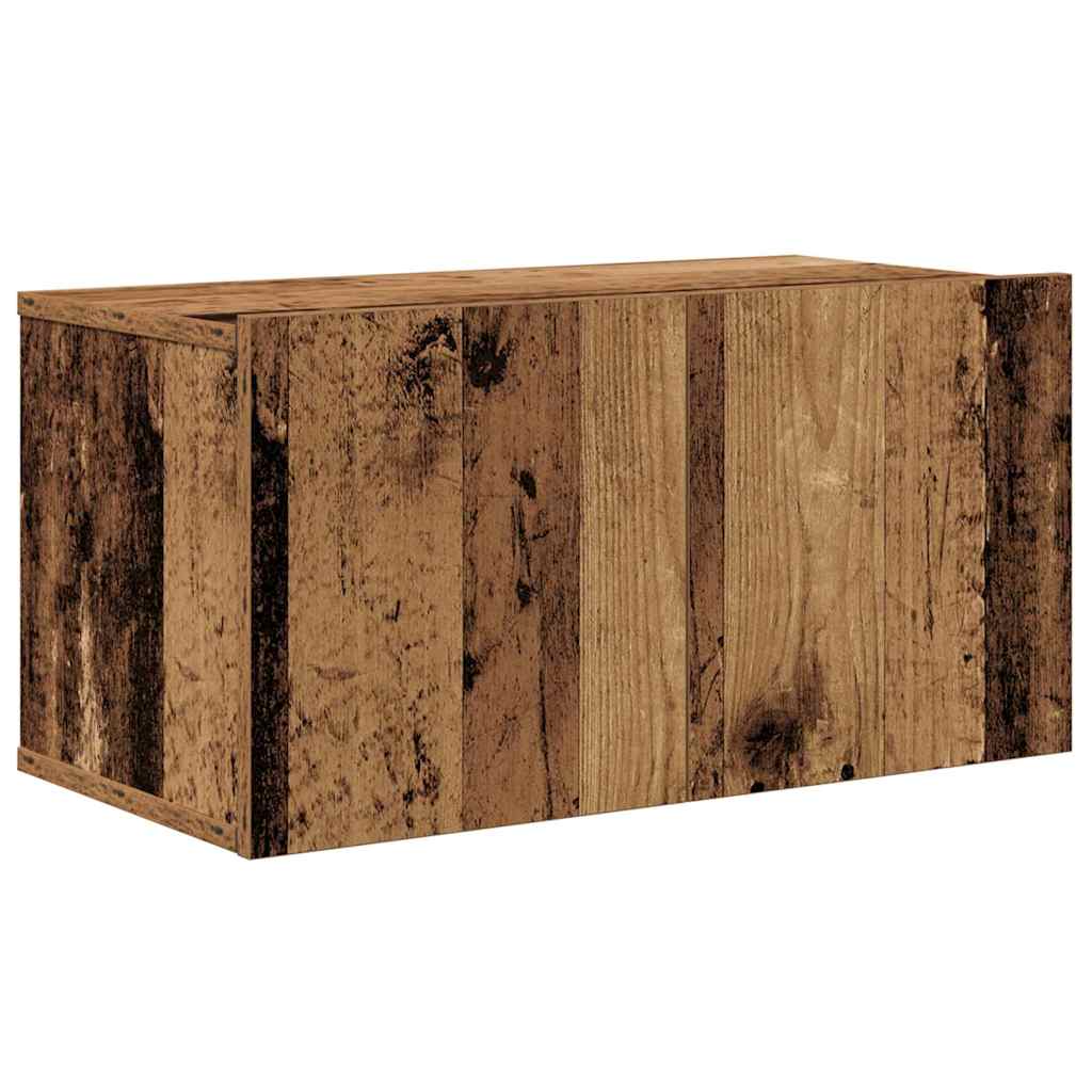 Set comodă TV Pe perete cu depozitare cu ușă 6 pcs Lemn vechi Mediu GartenMobel Dekor