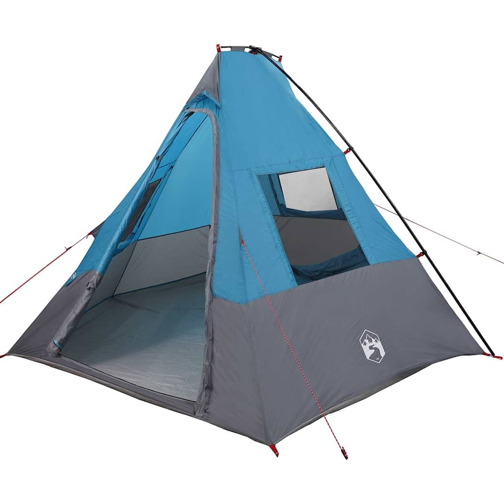 Cort cu acoperiș Altele cu aerisire de aer Albastru și Negru 383 x 338 x 217 cm GartenMobel Dekor