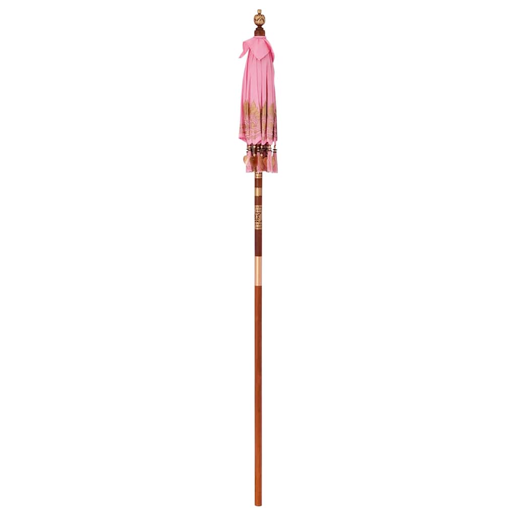 Parasol Balinez Altele Roz x 260 cm Bumbac și lemn masiv GartenMobel Dekor