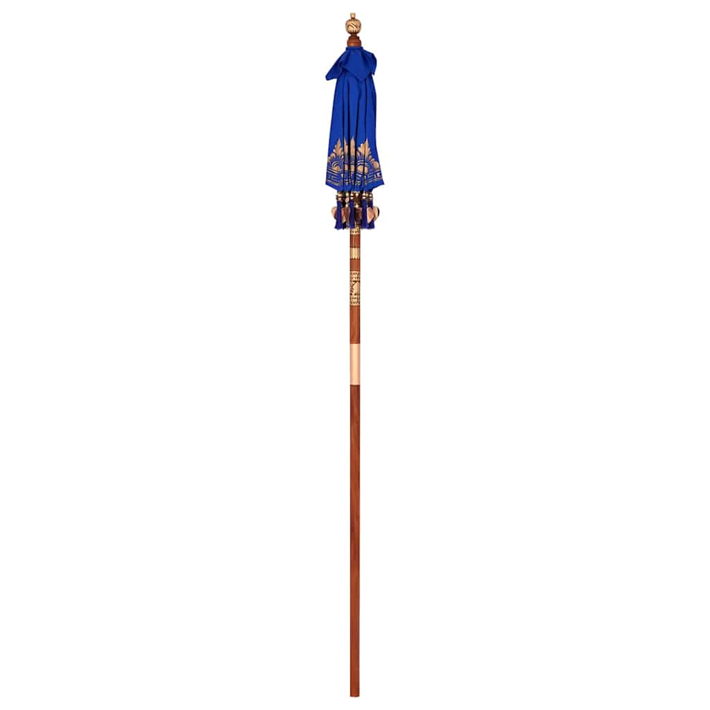Parasol Balinez Altele albastru x 260 cm Bumbac și lemn masiv GartenMobel Dekor