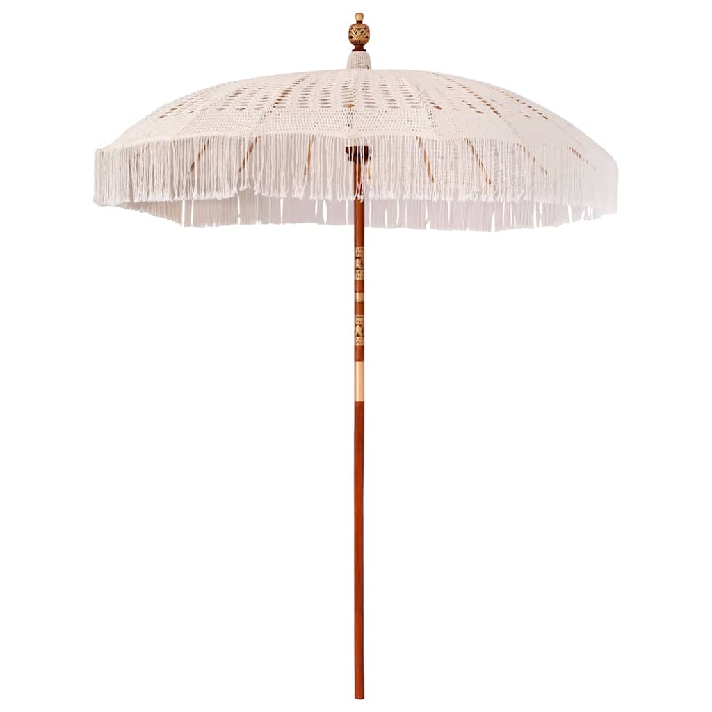 Umbrelă de soare Altele Crem x 250 cm Bumbac și lemn masiv GartenMobel Dekor