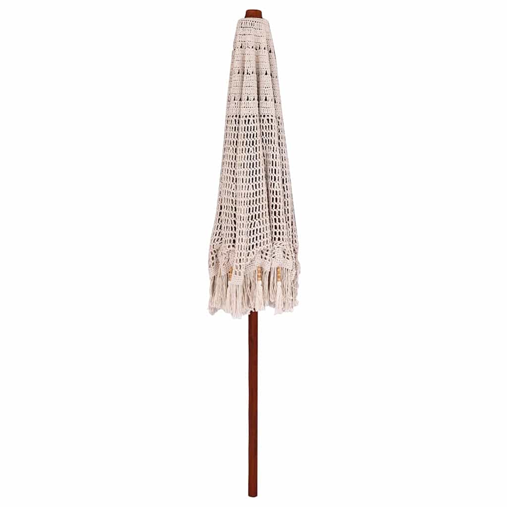 Umbrelă de soare Altele Crem x 250 cm Bumbac și lemn masiv GartenMobel Dekor