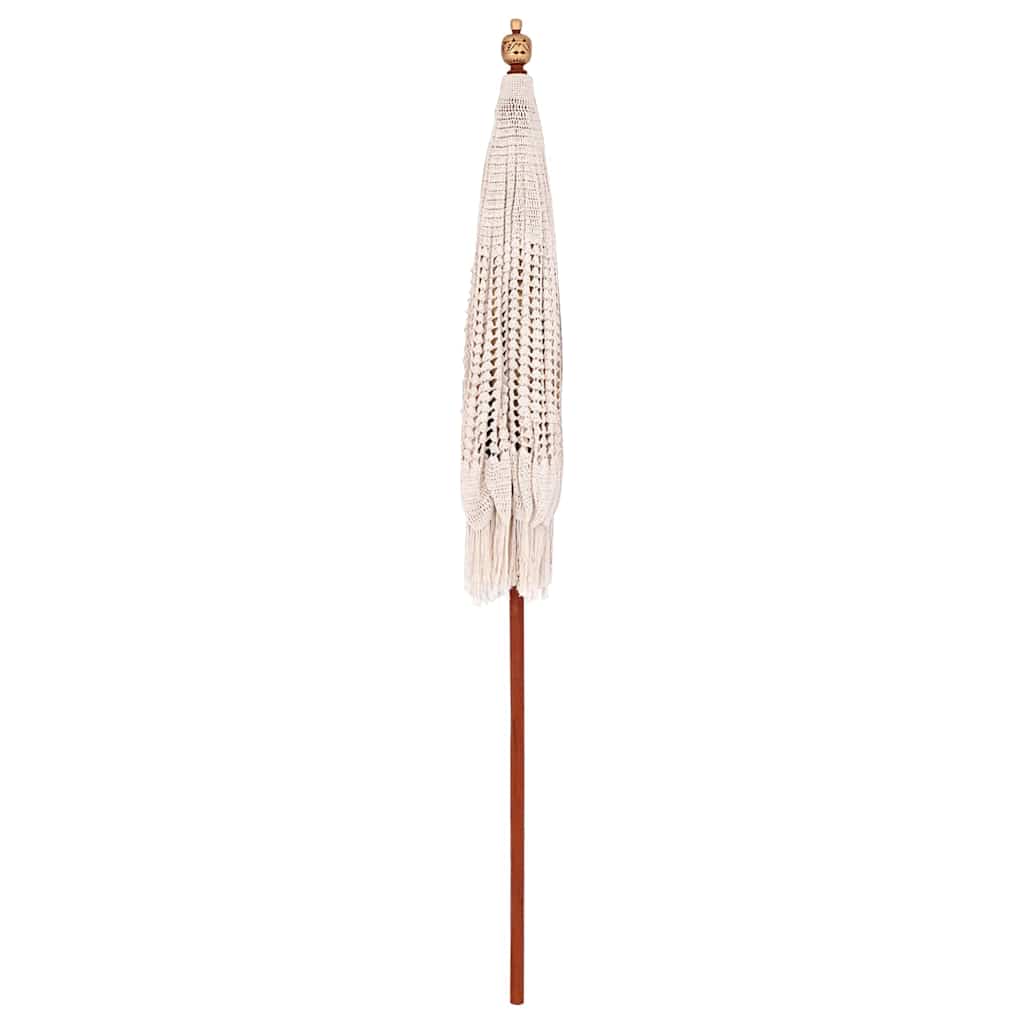 Umbrelă de soare Altele Crem x 250 cm Bumbac și lemn masiv GartenMobel Dekor
