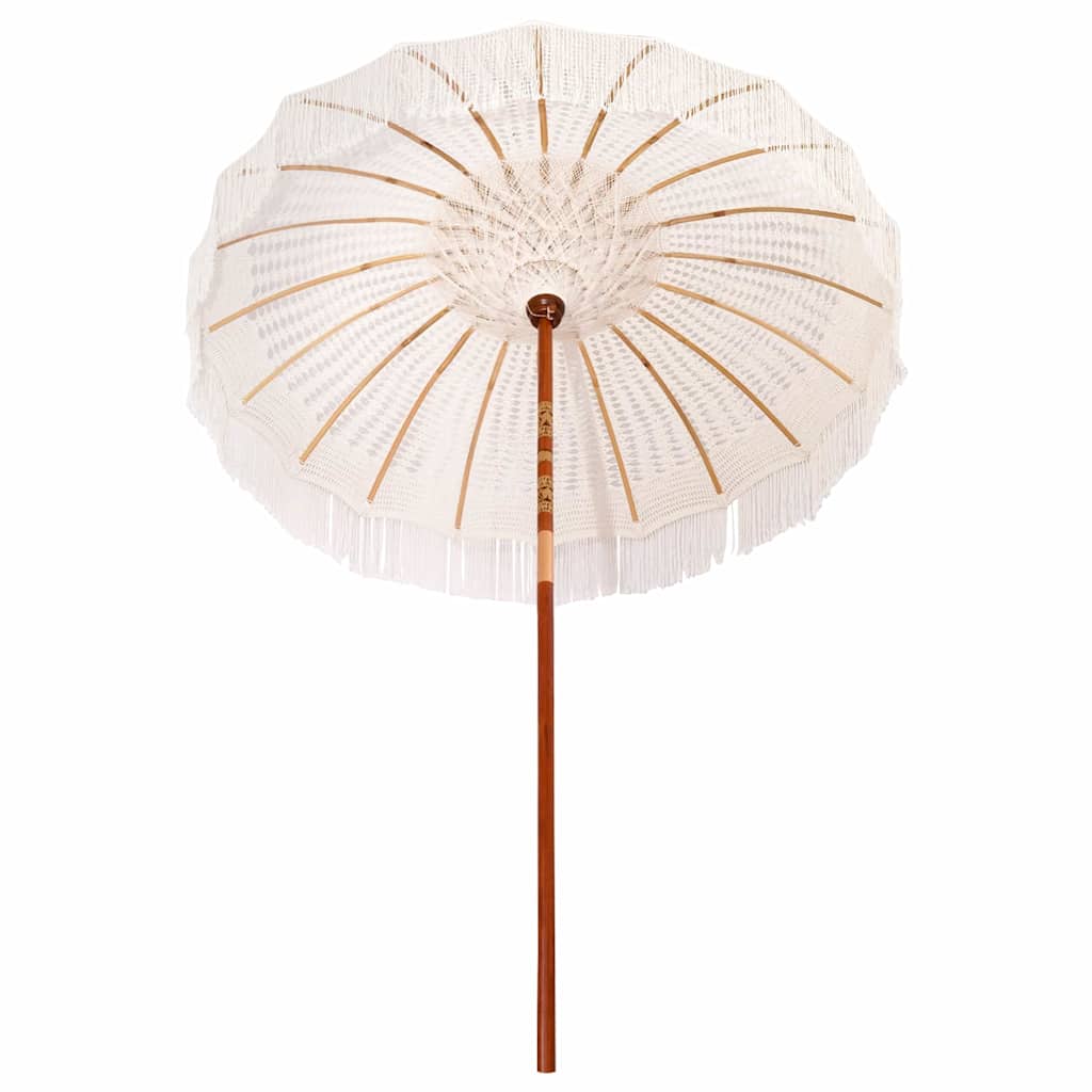 Umbrelă de soare Altele Crem x 250 cm Bumbac și lemn masiv GartenMobel Dekor