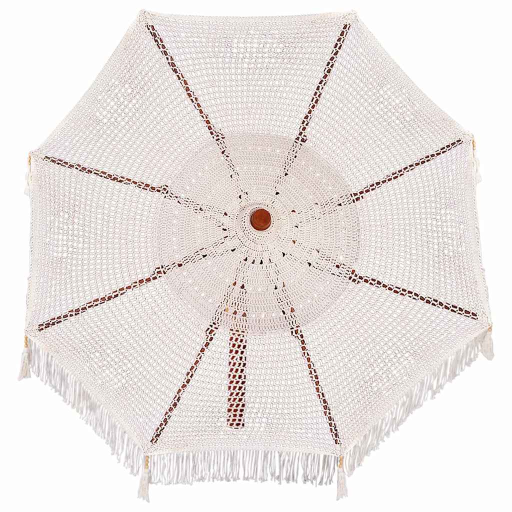 Umbrelă de soare Altele Crem x 250 cm Bumbac și lemn masiv GartenMobel Dekor