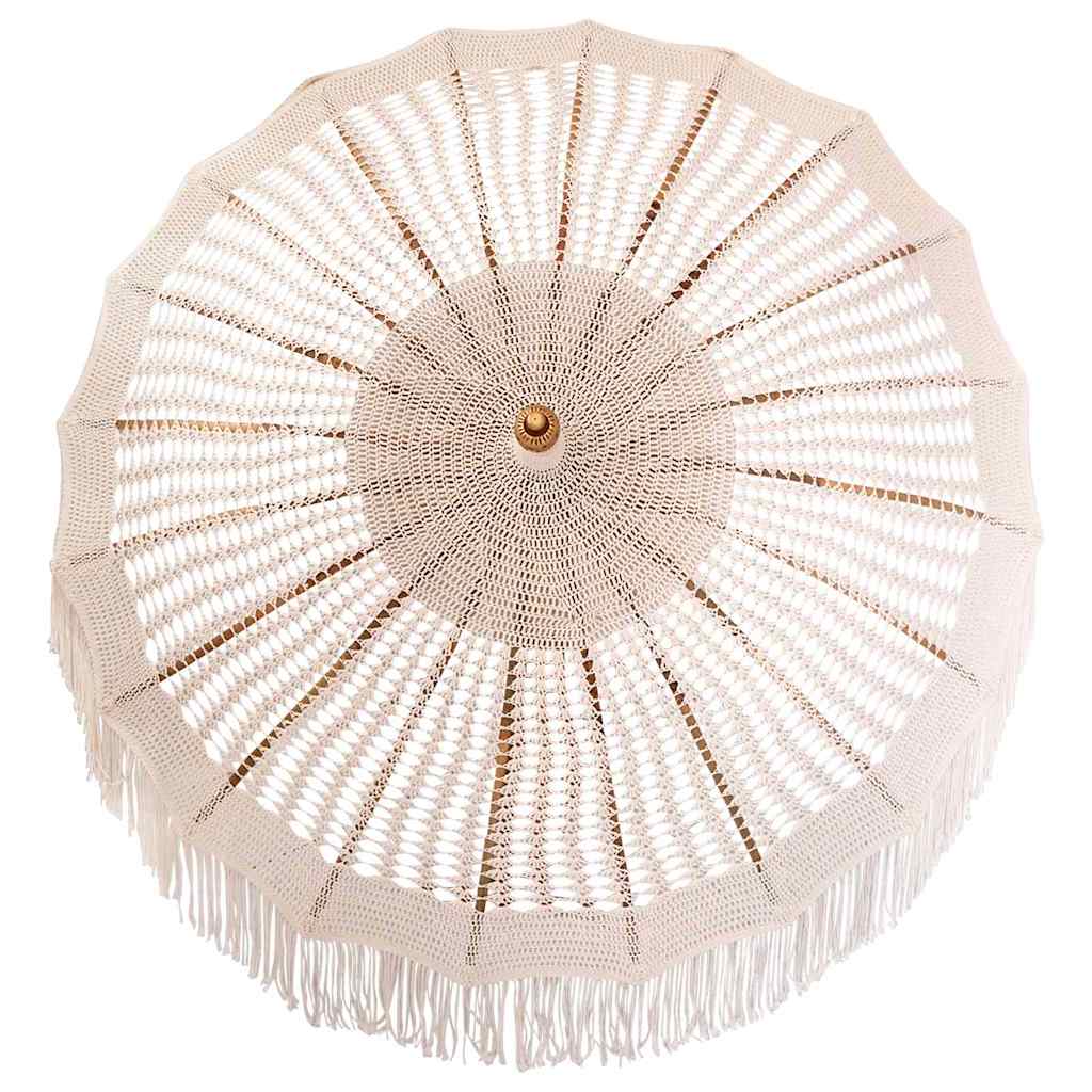 Umbrelă de soare Altele Crem x 250 cm Bumbac și lemn masiv GartenMobel Dekor