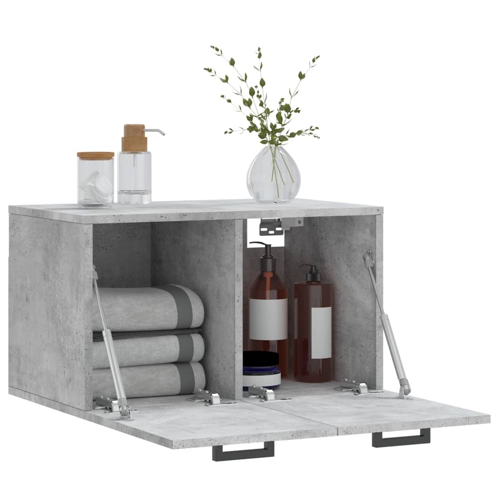 Dulap de perete, gri beton, 60x36,5x35 cm, lemn prelucrat GartenMobel Dekor