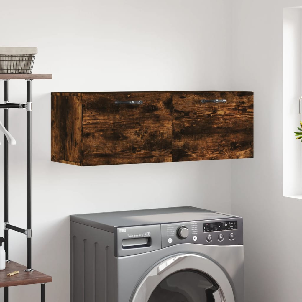 Dulap de perete, stejar fumuriu, 100x36,5x35 cm, lemn prelucrat GartenMobel Dekor