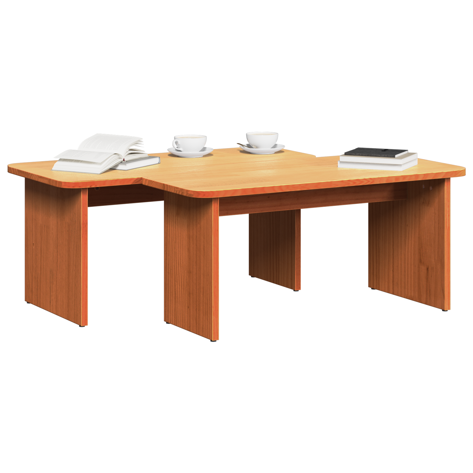 Masă de cafea 2 pcs Maro ceruit 100 x 69 x 35.5 cm GartenMobel Dekor