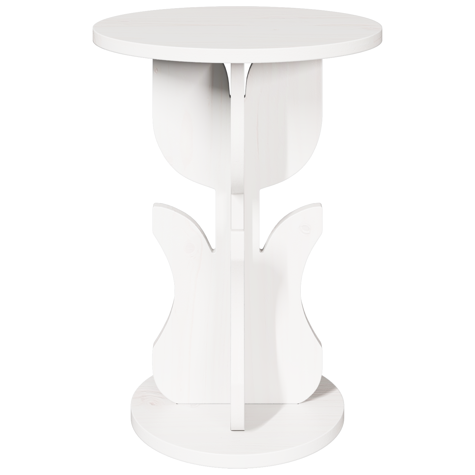 Masă laterală Alb 39.5 x 39.5 x 53.5 cm Lemn de brad solid GartenMobel Dekor