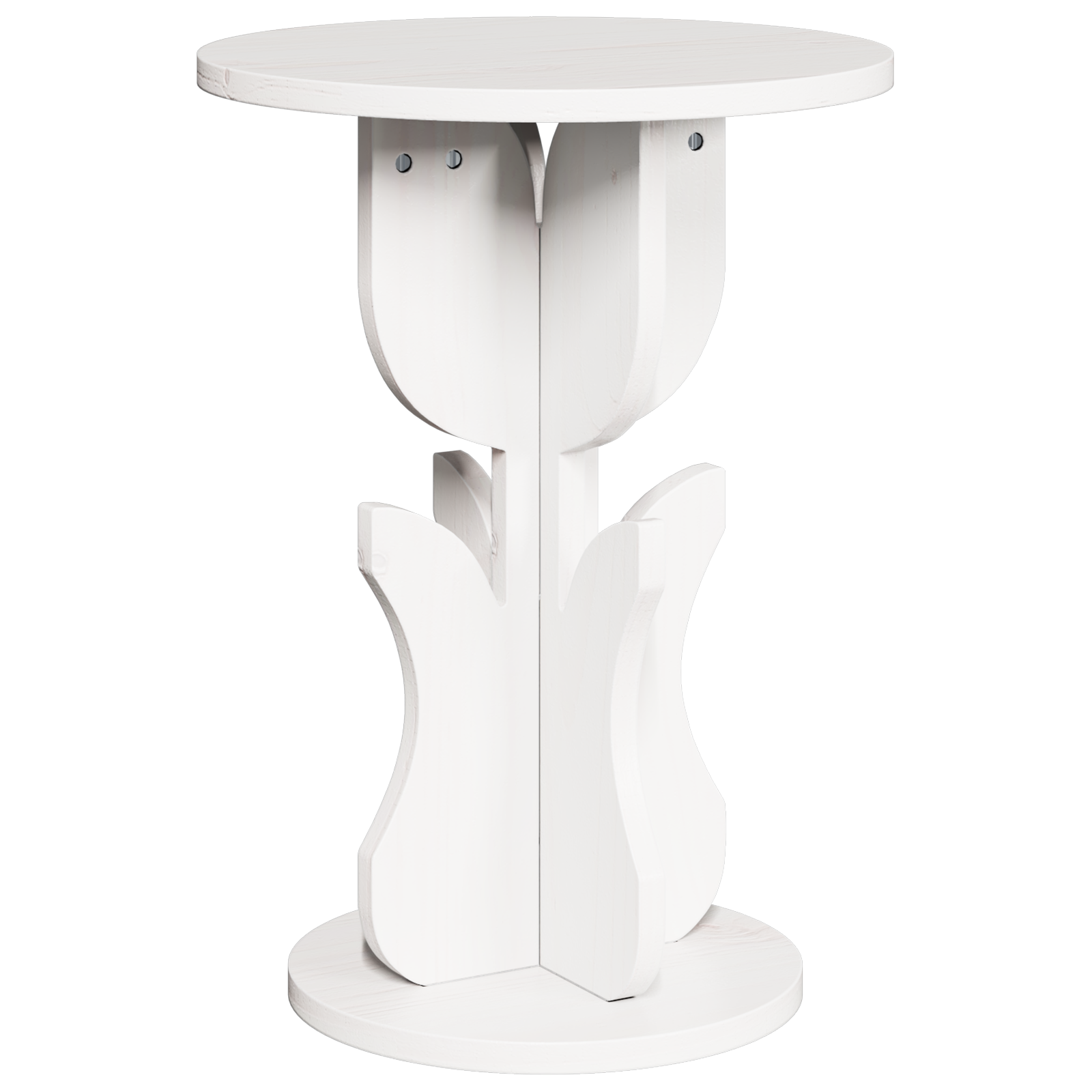 Masă laterală Alb 39.5 x 39.5 x 53.5 cm Lemn de brad solid GartenMobel Dekor