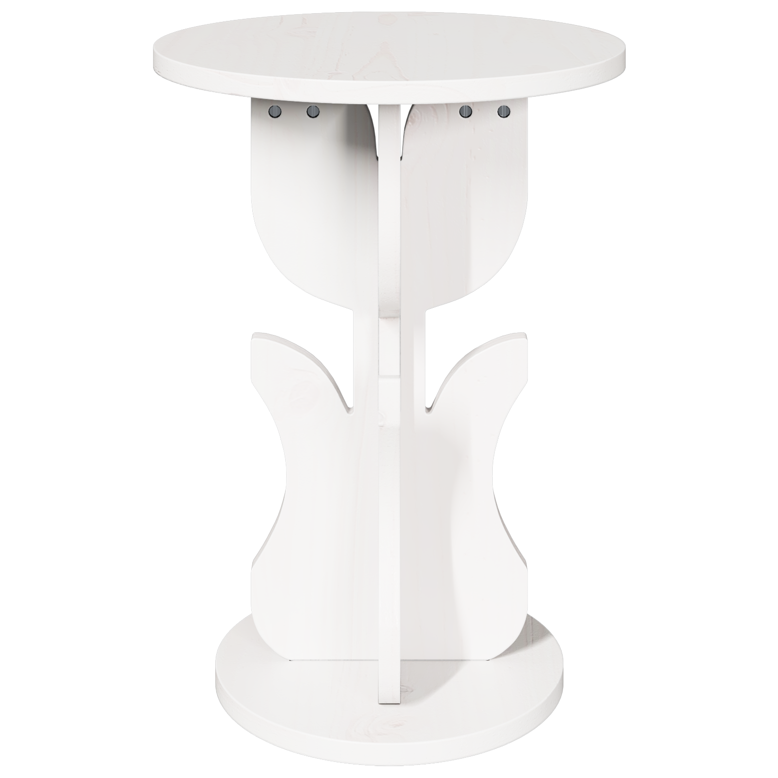 Masă laterală Alb 39.5 x 39.5 x 53.5 cm Lemn de brad solid GartenMobel Dekor