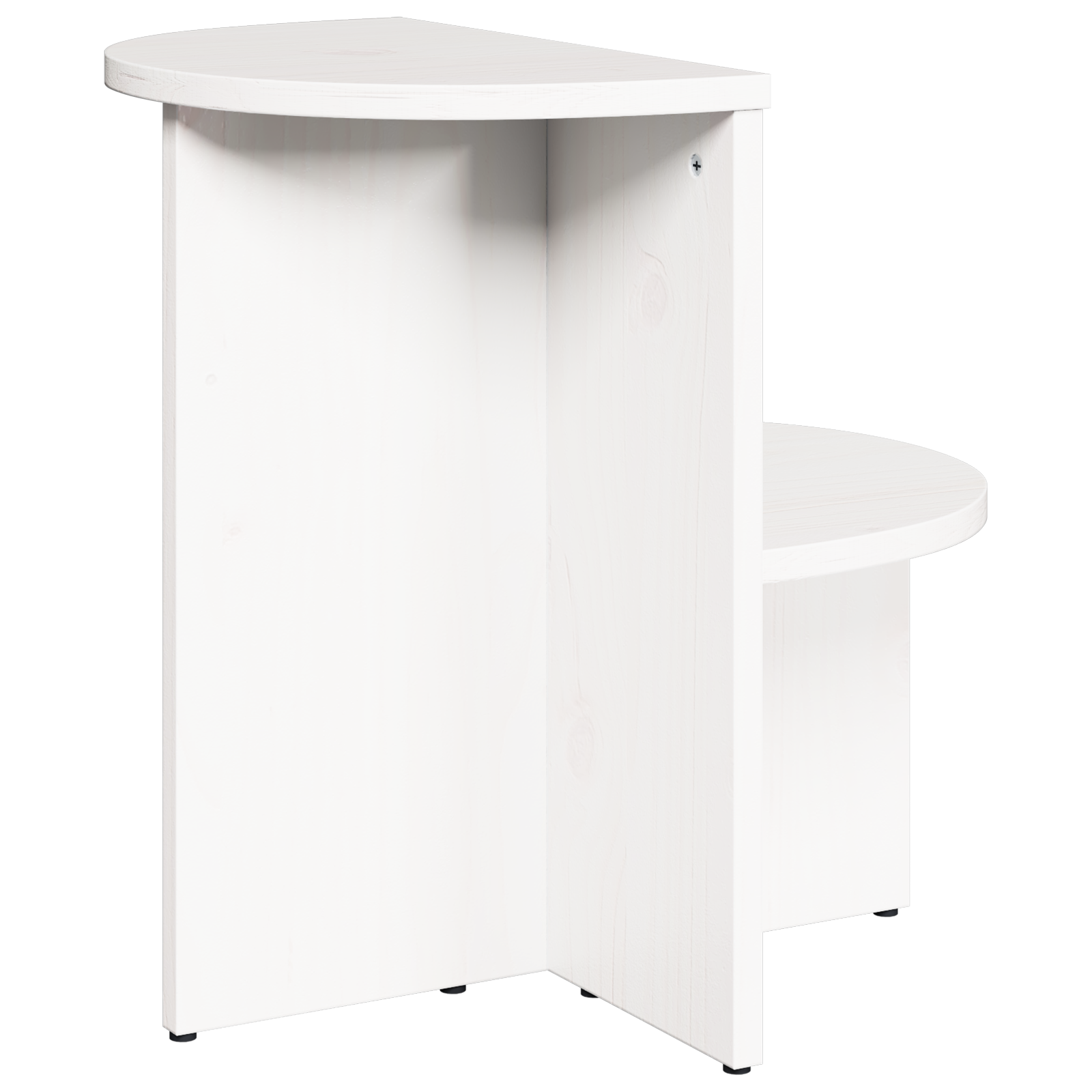 Masă laterală Alb 50 x 40 x 50 cm Lemn de brad solid GartenMobel Dekor