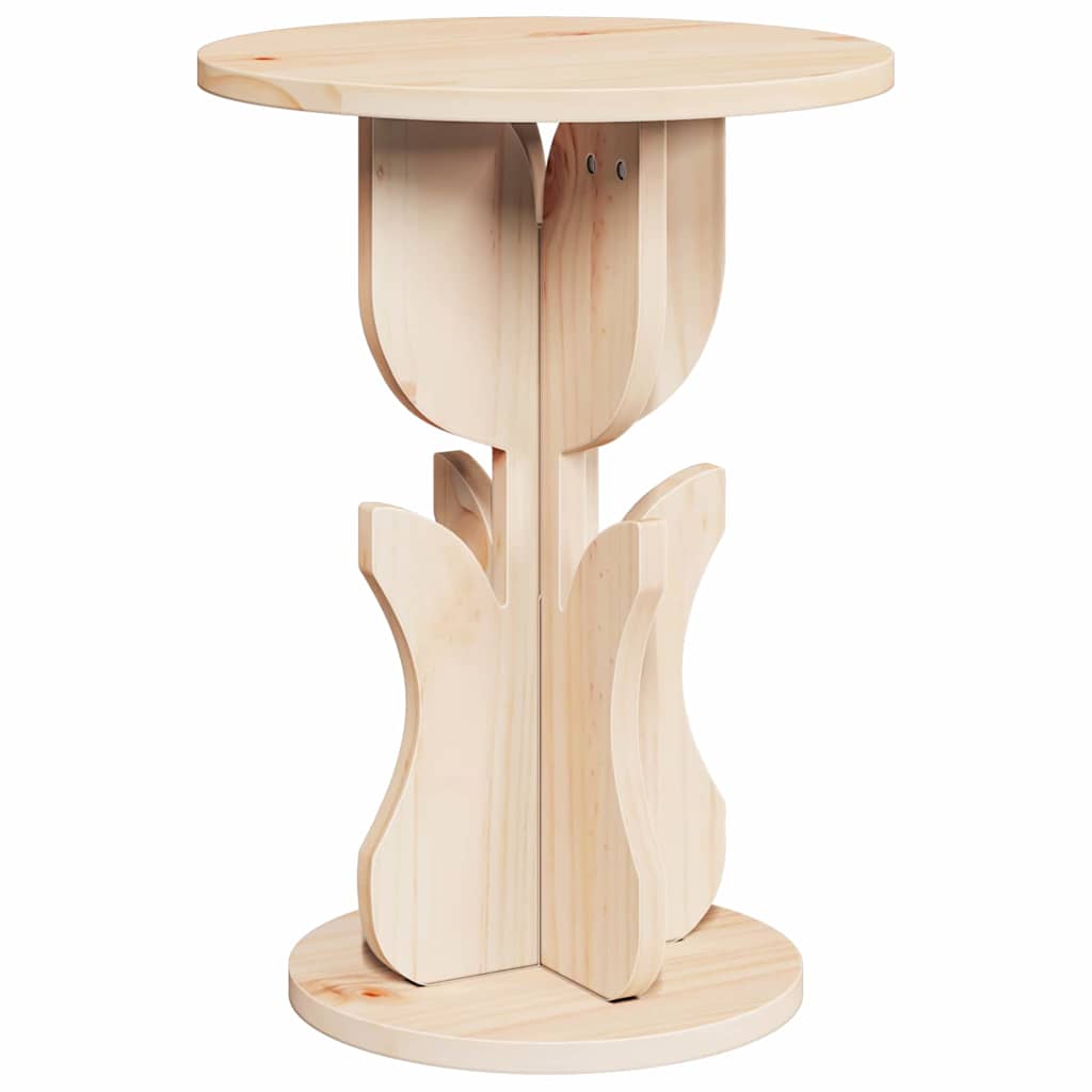Masă laterală Natural 39.5 x 39.5 x 53.5 cm Lemn de brad solid GartenMobel Dekor
