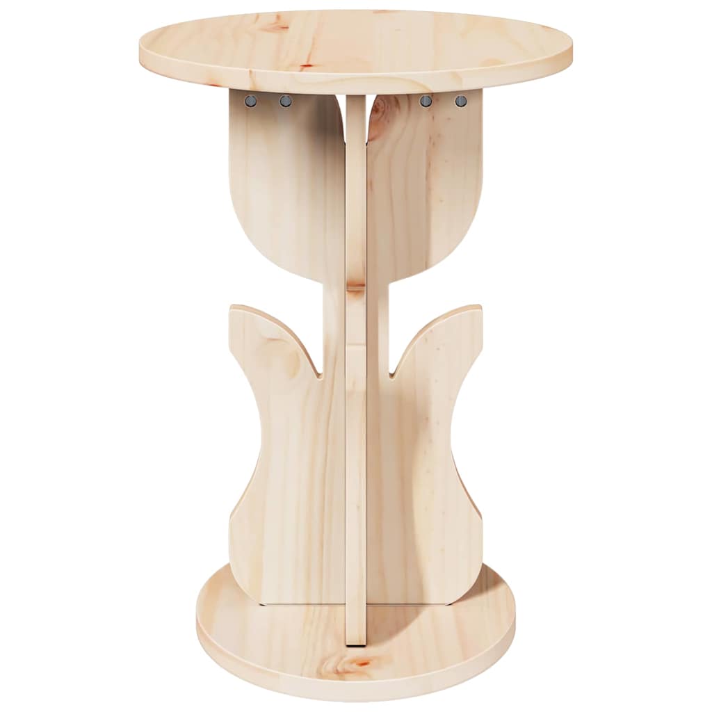 Masă laterală Natural 39.5 x 39.5 x 53.5 cm Lemn de brad solid GartenMobel Dekor
