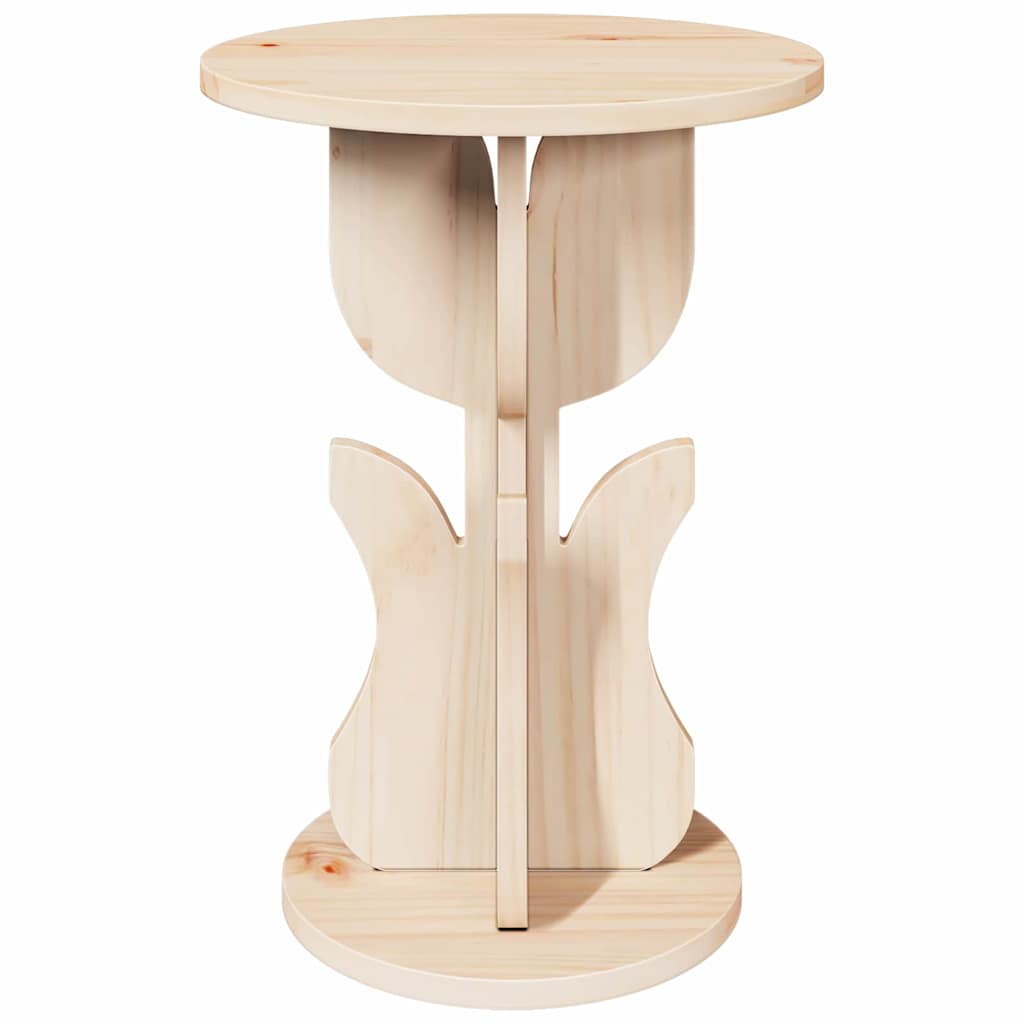 Masă laterală Natural 39.5 x 39.5 x 53.5 cm Lemn de brad solid GartenMobel Dekor