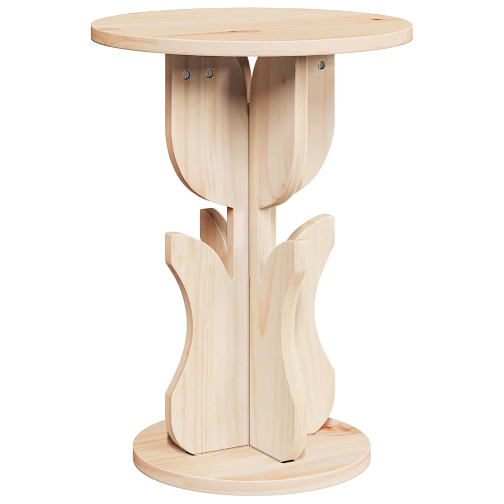 Masă laterală Natural 39.5 x 39.5 x 53.5 cm Lemn de brad solid GartenMobel Dekor