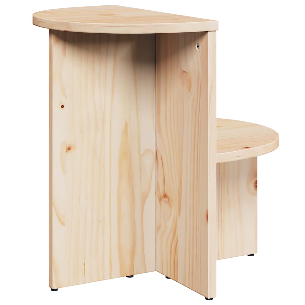 Masă laterală Natural 50 x 40 x 50 cm Lemn de brad solid GartenMobel Dekor