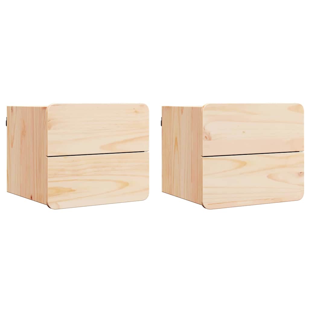 Noptieră cu sertar 2 pcs Maro 39 x 34 x 33 cm Lemn masiv de pin GartenMobel Dekor