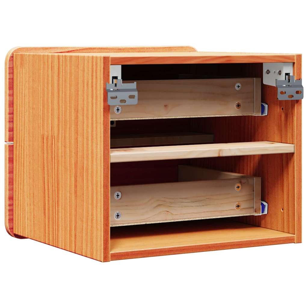 Noptieră cu sertar 2 pcs Maro 39 x 34 x 33 cm Lemn masiv de pin GartenMobel Dekor