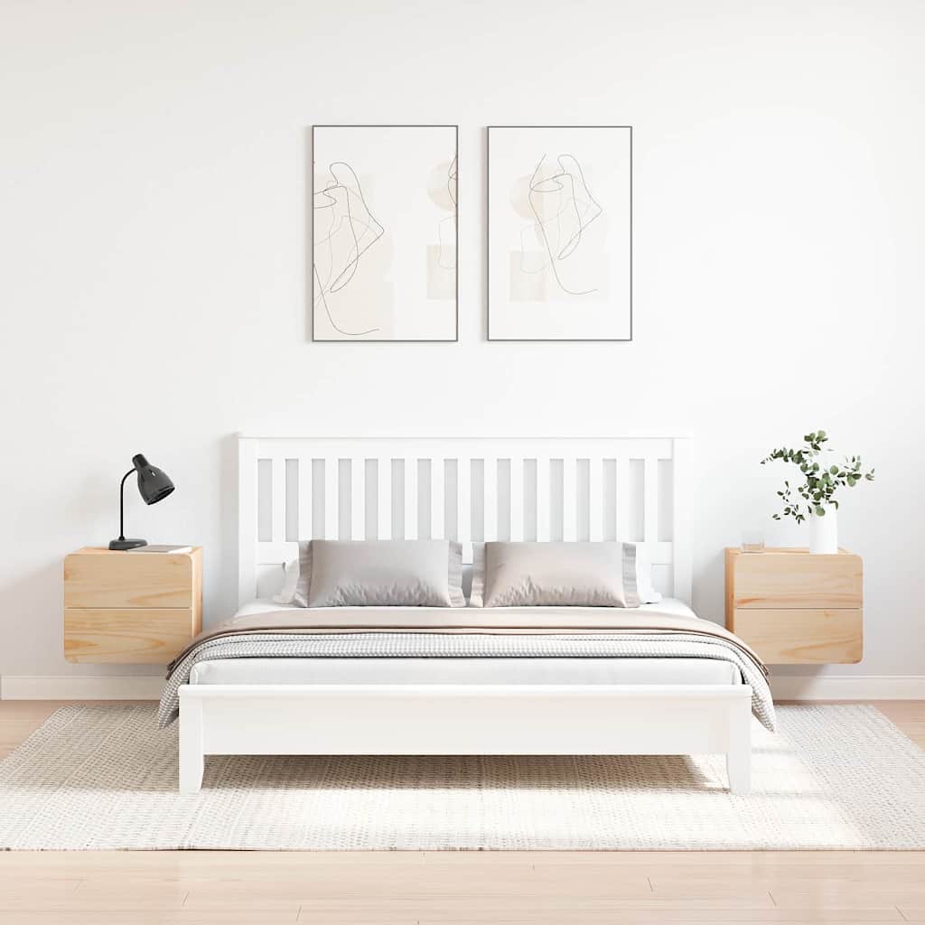 Noptieră cu sertar 2 pcs Maro 39 x 34 x 33 cm Lemn masiv de pin GartenMobel Dekor