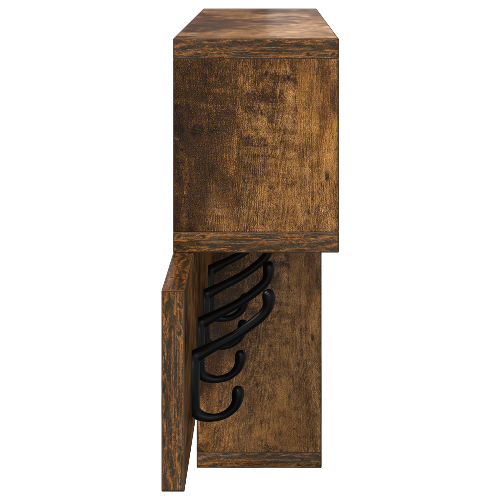 Răcător de paltoane montat pe perete cu raft Pe perete Stejar afumat GartenMobel Dekor