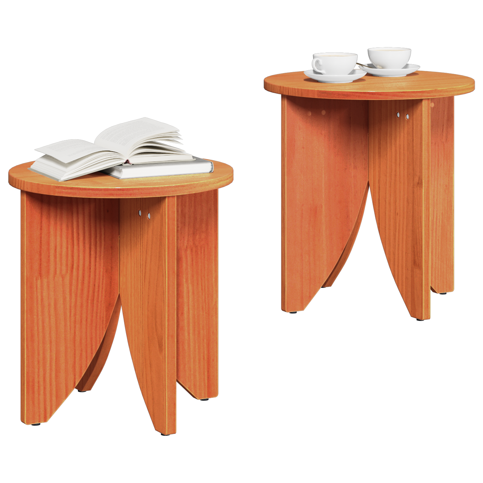 Set de măsuțe de cafea 2 pcs Maro ceruit 41.5 x 41.5 x 44 cm GartenMobel Dekor
