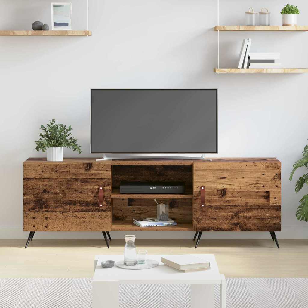 Cabinet TV cu raft Lemn vechi 150 x 30 x 50 cm Lemn compozit GartenMobel Dekor